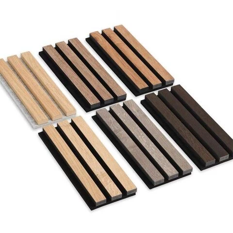 Panel akustik MDF dengan veneer teknis